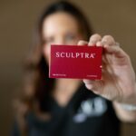 sculptra biostimulator in a womans hand