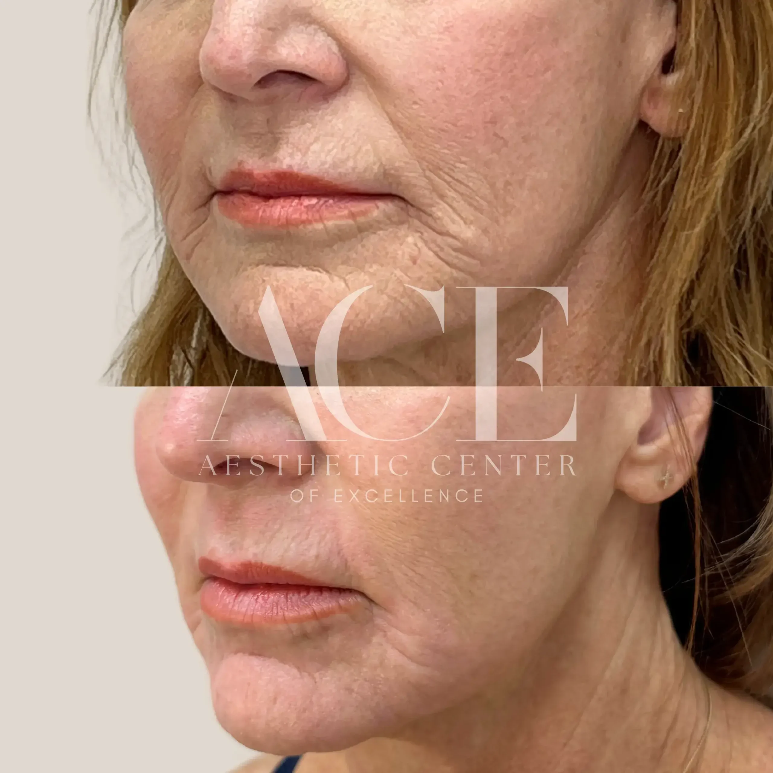 before and after of contour trl and halo laser